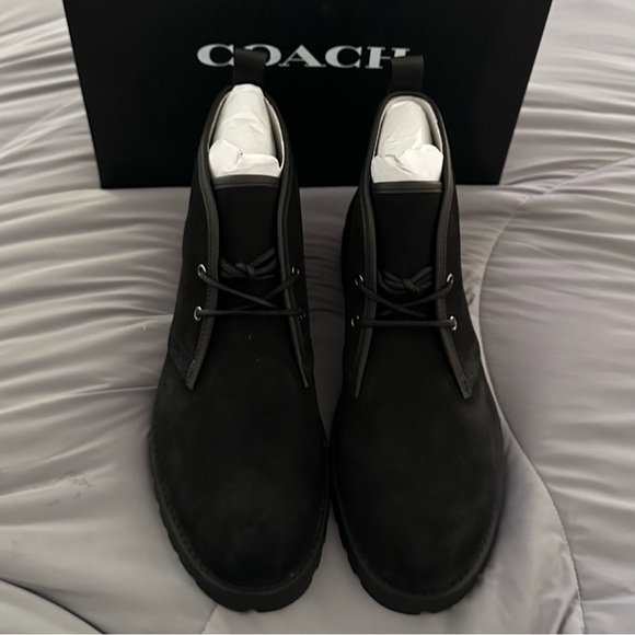 NEW IN BOX NIB Coach Men’s desert boot in black suede size 11D - Picture 5 of 7